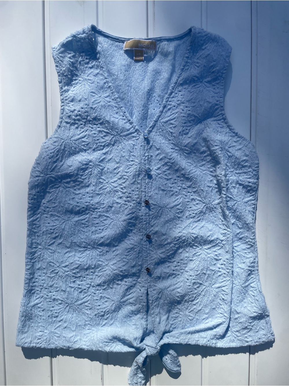 Michael Kors Sleeveless Button Down Blouse, Size L, EUC